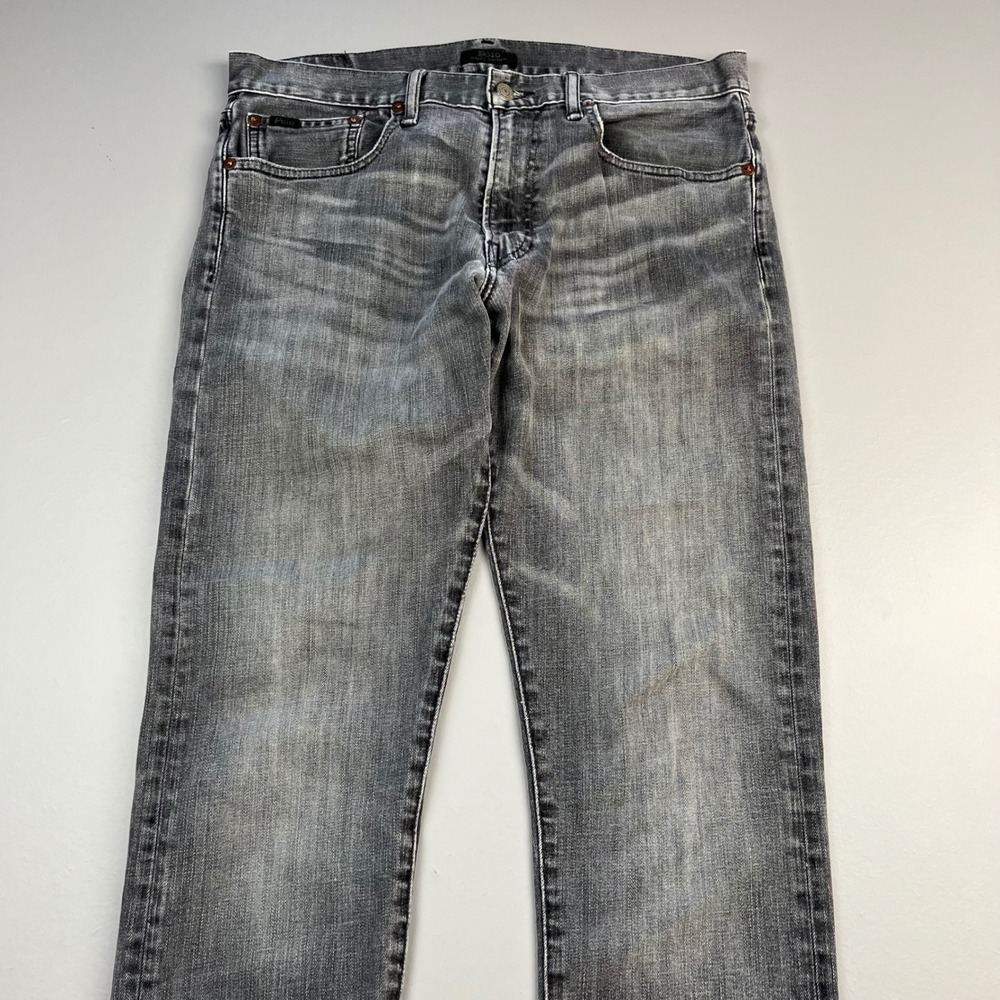 Polo Ralph Lauren Jeans Mens 32x34 Grey Sullivan Slim Fit Stretch 710701191001 - Picture 8 of 16